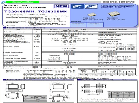 X1G005441030516 TG2016SMN 32.000000 MHz MCGNNM