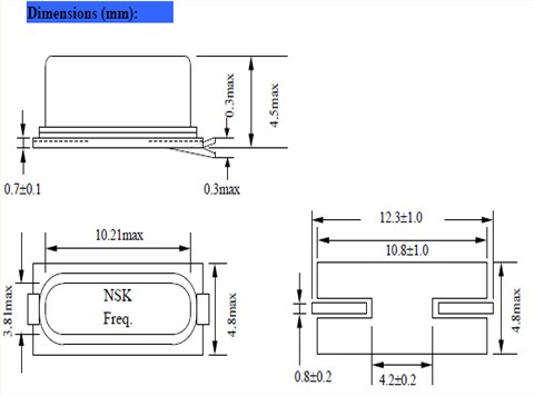 NSK晶振,贴片晶振,NXE 49/U-S SMD晶振