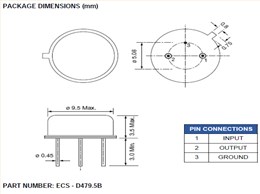ECS晶振,声表面滤波器,ECS-D479.5B晶振,SAW滤波器