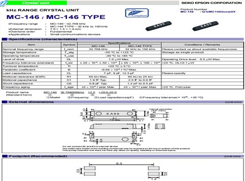 Q13MC1461000100,7015封装晶振,日本无源进口晶振 Q13MC1461000100,7015封装晶振,日本无源进口晶振