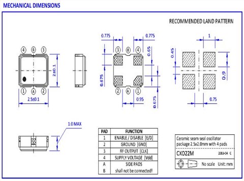 NKG|SCO7WD32k768YTS-EXT|Oscillator Crystal