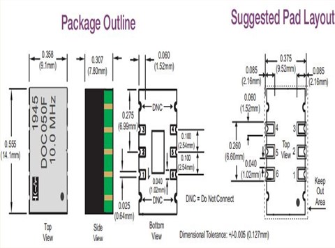 DOC102F-020.0M,DOC低相位噪声晶振,ConnorWinfield以太网晶振