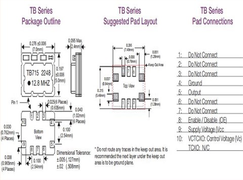 TB622-100.0M,5070mm,ConnorWinfield温补晶振,TB系列振荡器